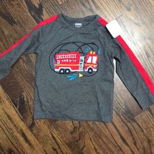 NWT Gymboree 18-24 fire truck long sleeve shirt